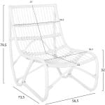 ΠΟΛΥΘΡΟΝΑ GRINN HM9815.03 ΡΑΒΔΟΙ RATTAN ΣΕ ΛΕΥΚΟ 56,5x73,5x79,5Υ εκ. - Image 2