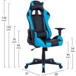 ΠΟΛΥΘΡΟΝΑ GAMING WINTER HM1137.08 ΜΑΥΡΟ-ΣΙΕΛ PU 68Χ67Χ130 ΕΚ - Image 2