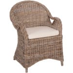 ΠΟΛΥΘΡΟΝΑ ΜΕ ΕΚΡΟΥ ΜΑΞΙΛΑΡΙ KEYLA HM9536 ΚΑΦΕ RATTAN 63x65x87Υεκ.