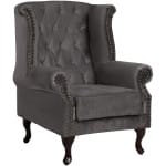 ΠΟΛΥΘΡΟΝΑ-ΜΠΕΡΖΕΡΑ ΓΚΡΙ ΒΕΛΟΥΔΟ T.CHESTERFIELD POLINA 83x75x107Yεκ.HM0053.10