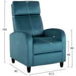 ΠΟΛΥΘΡΟΝΑ RELAX HIBER HM9782.06 ΠΕΤΡΟΛ ΒΕΛΟΥΔΟ 67,5x90x104Υ εκ. - Image 2