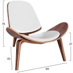 ΠΟΛΥΘΡΟΝΑ SUPERIOR PLUS HM1128.13 ΚΑΡΥΔΙ ΜΕ ΛΕΥΚΟ ΜΑΞΙΛΑΡΙ PU 89x83x76Y εκ. - Image 2