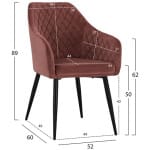 ΠΟΛΥΘΡΟΝΑΚΙ CHARLES HM8522.02 ΜΕ ΒΕΛΟΥΔΟ ΣΑΠΙΟ ΜΗΛΟ 52x60x89Υ εκ. - Image 2
