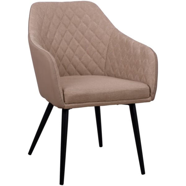 ΠΟΛΥΘΡΟΝΑΚΙ CHARLES HM8522.07 ΜΕ ΥΦΑΣΜΑ ΜΠΕΖ & PU ΜΠΕΖ 57x63x83Υ εκ. - Image 1