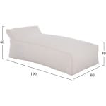ΠΟΥΦ ΞΑΠΛΩΣΤΡΑ WADELIN HM5774.11 ΜΕ TEXTILINE ΛΕΥΚΟ 190x80x40-60Υ εκ. - Image 2
