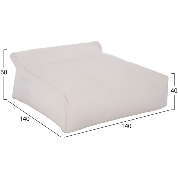 ΠΟΥΦ YAMIN 2ΑΤΟΜΩΝ ΜΕ TEXTILENE 600gr/m2 2X1 ΛΕΥΚΟ HM5773.11 140x140x40-60Υεκ. - Image 2