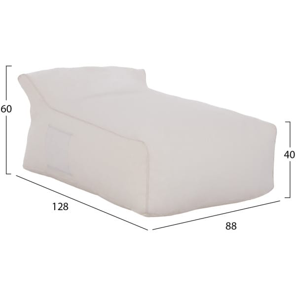 ΠΟΥΦ ZAFER HM5772.11 ΜΕ TEXTILENE 600gr/m2 2X1 ΛΕΥΚΟ 88x128x60Υεκ - Image 2