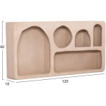 ΡΑΦΙ ΤΟΙΧΟΥ ΣΕΙΡΑ SANTORINI HM18063.02 MDF ΣΕ ΚΑΦΕ 120x18x60Υεκ. - Image 2