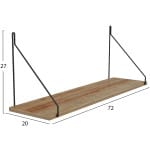 ΡΑΦΙ ΤΟΙΧΟΥ AGILAN ΜΕΛΑΜΙΝΗΣ HM9183.11 ΦΥΣΙΚΟ ΟΑΚ 72x20x27Yεκ. - Image 2