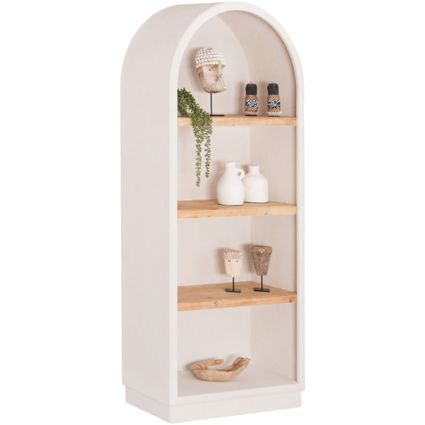 ΡΑΦΙΕΡΑ ΣΕΙΡΑ SANTORINI HM18044 MDF ΥΠΟΛΕΥΚΟ-ΡΑΦΙΑ ΞΥΛΟ ΕΛΑΤΟΥ ΦΥΣΙΚΟ 80x38x188,5Υεκ.