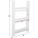 ΡΑΦΙΕΡΑ ΤΟΙΧΟΥ SANI HM18223.01 ΜΕΛΑΜΙΝΗ ΣΕ ΛΕΥΚΟ 60x10x90Υεκ. (3 ΡΑΦΙΑ) - Image 2