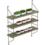 ΡΑΦΙΕΡΑ ΤΟΙΧΟΥ ACHALA ΜΕΛΑΜΙΝΗΣ HM9185.12 OLIVE GREY 60x15x68Y εκ.