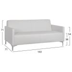 ΣΕΤ 2 ΤΜΧ ΚΑΝΑΠΕΣ 3ΘΕΣΙΟΣ ΚΑΙ 2ΘΕΣΙΟΣ NELLIE HM11274.02 ΛΕΥΚΟ ΧΡΩΜΑ - Image 2