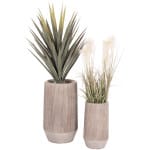 ΣΕΤ 2ΤΜΧ ΓΛΑΣΤΡΕΣ ΚΥΛΙΝΔΡΟΙ ΣΕΙΡΑ GARDENER HM4727 FIBERCLAY-ΧΡΩΜΑ CEMENT Φ35x64Υεκ