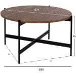 ΣΕΤ 2ΤΜΧ ΤΡΑΠΕΖΙΑ ΣΑΛΟΝΙΟΥ RONDA HM21089.03 MDF ΣΕ ΚΑΡΥΔΙ ΧΡΩΜΑ Φ80εκ & Φ50εκ - Image 2