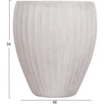 ΣΕΤ 3ΤΜΧ ΓΛΑΣΤΡΕΣ ΣΤΡΟΓΓΥΛΕΣ ΣΕΙΡΑ GARDENER HM4728 FIBERCLAY-ΧΡΩΜΑ CEMENT Φ48x56Υεκ - Image 2