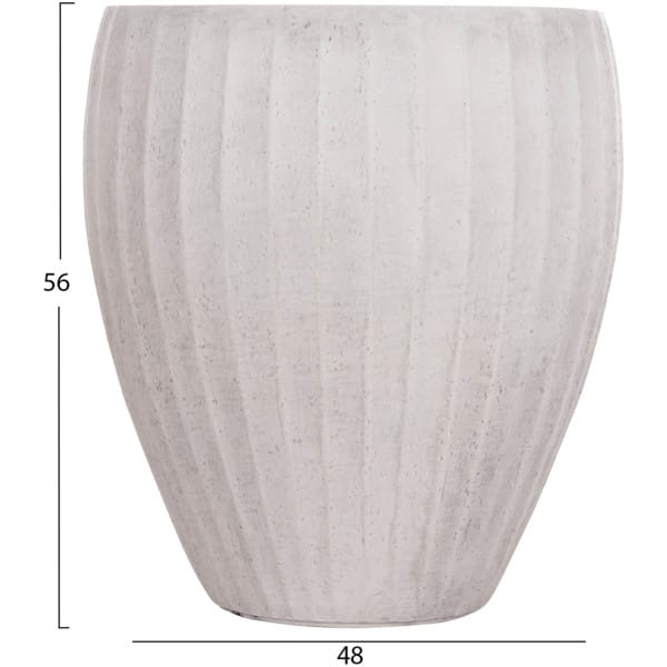 ΣΕΤ 3ΤΜΧ ΓΛΑΣΤΡΕΣ ΣΤΡΟΓΓΥΛΕΣ ΣΕΙΡΑ GARDENER HM4728 FIBERCLAY-ΧΡΩΜΑ CEMENT Φ48x56Υεκ - Image 2
