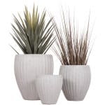 ΣΕΤ 3ΤΜΧ ΓΛΑΣΤΡΕΣ ΣΤΡΟΓΓΥΛΕΣ ΣΕΙΡΑ GARDENER HM4728 FIBERCLAY-ΧΡΩΜΑ CEMENT Φ48x56Υεκ