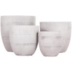 ΣΕΤ 4ΤΜΧ ΓΛΑΣΤΡΕΣ ΣΤΡΟΓΓΥΛΕΣ ΣΕΙΡΑ GARDENER HM4719 FIBERCLAY-ΧΡΩΜΑ CEMENT Φ44x43Υεκ - Image 2