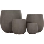ΣΕΤ 4ΤΜΧ ΓΛΑΣΤΡΕΣ ΣΤΡΟΓΓΥΛΕΣ GARDENER HM4726 FIBERCLAY ΓΚΡΙΖΟΠΡΑΣΙΝΟ Φ52x55Υεκ - Image 2