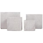 ΣΕΤ 4ΤΜΧ ΓΛΑΣΤΡΕΣ ΤΕΤΡΑΓΩΝΕΣ GARDENER HM4730 FIBERCLAY ΓΚΡΙ CEMENT 37x37x32Υεκ. - Image 2