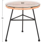 ΣΕΤ ΕΞΩΤΕΡΙΚΟΥ ΧΩΡΟΥ 3ΤΜΧ ALLEGRA HM21047.11 ΜΠΕΖ ΣΥΝΘ.RATTAN-ΜΕΤΑΛΛΟ ΣΕ ΜΑΥΡΟ - Image 2