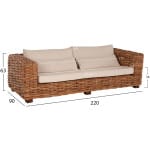 ΣΕΤ ΣΑΛΟΝΙ ΕΞ.ΧΩΡΟΥ TROPEL HM9656 4ΤΜΧ ΦΥΣΙΚΟ RATTAN-ΞΥΛΟ ΜΑΟΝΙ-ΛΕΥΚΑ ΜΑΞΙΛΑΡΙΑ - Image 2