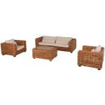 ΣΕΤ ΣΑΛΟΝΙ ΕΞ.ΧΩΡΟΥ TROPEL HM9656 4ΤΜΧ ΦΥΣΙΚΟ RATTAN-ΞΥΛΟ ΜΑΟΝΙ-ΛΕΥΚΑ ΜΑΞΙΛΑΡΙΑ