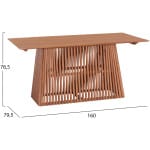 ΣΕΤ ΤΡΑΠΕΖΑΡΙΑΣ 5ΤΜΧ BRANN HM21078.03 ΟΡΘΟΓΩΝΙΟ ΤΡΑΠΕΖΙ & 4 ΚΑΡΕΚΛΕΣ - Image 2
