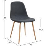 ΣΕΤ ΤΡΑΠΕΖΑΡΙΑΣ 5ΤΜΧ KELVIN HM21116 ΤΡΑΠΕΖΙ ΜΕ ΚΑΡΕΚΛΕΣ ΜΕΤΑΛΛΙΚΕΣ ΜΕ ΥΦΑΣΜΑ - Image 2