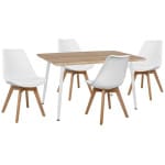 ΣΕΤ ΤΡΑΠΕΖΑΡΙΑΣ 5ΤΜΧ HM10350.02 ΤΡΑΠΕΖΙ 120x70x76,5 cm & ΚΑΡΕΚΛΕΣ VEGAS