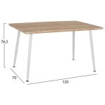 ΣΕΤ ΤΡΑΠΕΖΑΡΙΑΣ 5ΤΜΧ HM10350.02 ΤΡΑΠΕΖΙ 120x70x76,5 cm & ΚΑΡΕΚΛΕΣ VEGAS - Image 2