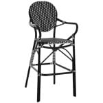 ΣΚΑΜΠΟ ΑΛΟΥΜΙΝΙΟΥ BAMBOO LOOK ΜΕ WICKER ΜΑΥΡΟ ΛΕΥΚΟ HM5794.02 56x60x126 εκ.