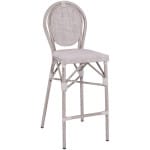 ΣΚΑΜΠΩ ΑΛΟΥΜΙΝΙΟΥ BAMBOO LOOK ΠΑΤΙΝΑ ΛΕΥΚΟ ΜΕ TEXTLINE HM5110 41x52x116 εκ.