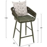 ΣΚΑΜΠΟ ΑΛΟΥΜΙΝΙΟΥ CAMDEN HM6142.09 ΜΑΞΙΛΑΡΙ ΜΕ PRINT-DARK OLIVE 56x60x108Υεκ. - Image 2