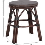 ΣΚΑΜΠΟ ΑΛΟΥΜΙΝΙΟΥ CHINO HM6285.01 BAMBOO LOOK ΚΑΦΕ-TEXTILENE ΚΑΦΕ Φ36x46Υεκ. - Image 2