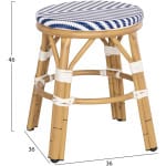 ΣΚΑΜΠΟ ΑΛΟΥΜΙΝΙΟΥ CHINO HM6285.05 BAMBOO LOOK-TEXTILENE ΛΕΥΚΟ-ΜΠΛΕ Φ36x46Υεκ. - Image 2