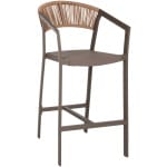 ΣΚΑΜΠΟ ΑΛΟΥΜΙΝΙΟΥ ΜΕ ΜΠΡΑΤΣΑ ΣΑΜΠΑΝΙΖΕ RATTAN ΛΕΥΚΟ TEXTLINE HM5892.03 56x58x105Y εκ.
