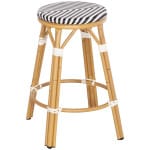 ΣΚΑΜΠΟ ΑΛΟΥΜΙΝΙΟΥ ΜΕΣ.ΥΨΟΥΣ CHINO HM6286.03 BAMBOO LOOK & TEXTILENE ΜΑΥΡΟ 43x43x65Υεκ