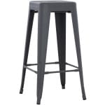 ΣΚΑΜΠΟ BAR ΜΕΤΑΛΛΙΚΟ MELITA ΣΕ ΓΚΡΙ HM8642.10 43x43x78εκ.