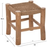 ΣΚΑΜΠΟ LONDER HM5987 ΞΥΛΟ ΤΕΑΚ ΚΑΙ ΣΥΝΘΕΤΙΚΟ RATTAN ΣΕ ΦΥΣΙΚΟ 38x38x40,5Υεκ. - Image 2