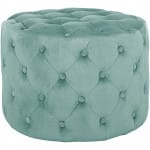ΣΚΑΜΠΟ KASSIE ΦΥΣΤΙΚΙ ΒΕΛΟΥΔΟ ΤΥΠΟΥ CHESTERFIELD HM8406.07 Φ60X43Υ εκ.