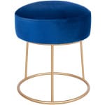 ΣΚΑΜΠΟ KARLO HM8411.08 ΜΠΛΕ ΒΕΛΟΥΔΟ ΜΕ ΧΡΥΣΗ ΒΑΣΗ Φ36x38Υ εκ.