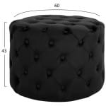 ΣΚΑΜΠΟ KASSIE ΜΑΥΡΟ ΒΕΛΟΥΔΟ ΤΥΠΟΥ CHESTERFIELD HM8406.04 Φ60x43Υ εκ. - Image 2