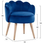 ΣΚΑΜΠΟ ΜΕ ΠΛΑΤΗ ELISE HM8628.08 ΑΠΟ ΜΠΛΕ ΒΕΛΟΥΔΟ 55x52x60Υ εκ. - Image 2
