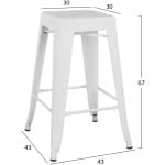 ΣΚΑΜΠΟ ΜΕΣΑΙΟΥ ΥΨΟΥΣ ΜΕΤΑΛΛΙΚΟ MELITA-PRO HM8573.44 ΚΟΚΚΙΝΟ 43x43x67Υεκ. - Image 2