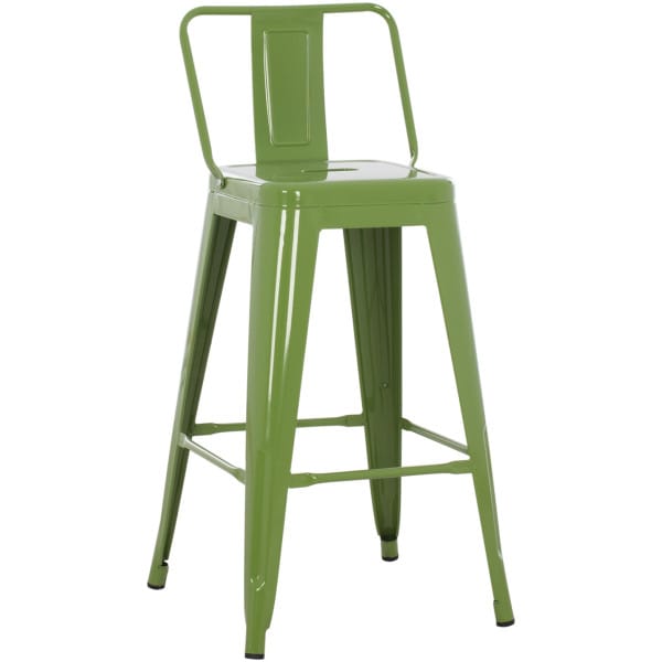 ΣΚΑΜΠΟ ΜΕΣΑΙΟΥ ΥΨΟΥΣ ΜΕΤΑΛΛΙΚΟ MELITA ΣΕ LIGHT OLIVE GREEN HM8574.13 42x42x98 εκ. - Image 1