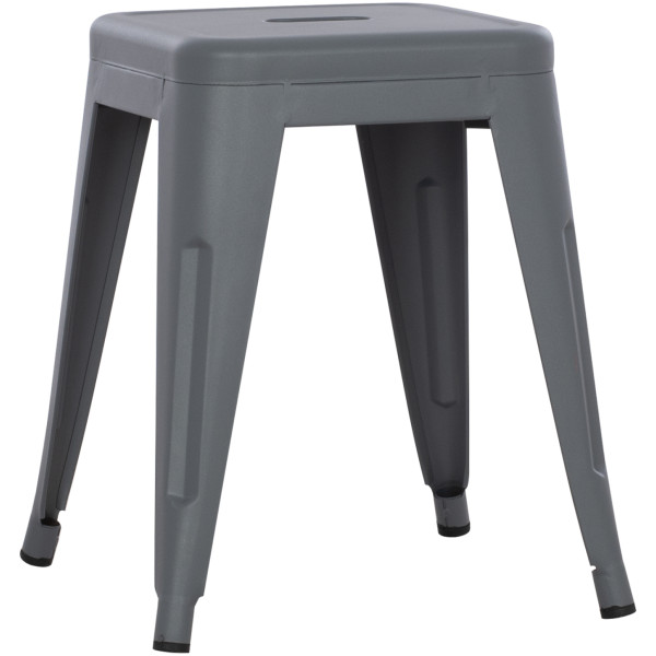 ΣΚΑΜΠΟ ΜΕΤΑΛΛΙΚΟ MELITA HM0096.50 ΣΕ ΓΚΡΙ ΜΑΤ ΧΡΩΜΑ 37x37x45Υεκ.