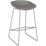 ΣΚΑΜΠΟ ΜΕΤΑΛΛΙΚΟ NAILA HM8450.10 ΜΕ ΚΑΘΙΣΜΑ PP ΓΚΡΙ 47x47x83 εκ.