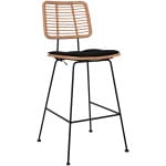 ΣΚΑΜΠΟ ΜΕΤΑΛΛΙΚΟ ΜΕ ΜΑΞΙΛΑΡΙ ALLEGRA HM5455 ΜΕ WICKER ΜΠΕΖ 46,5x55x117,5Υ εκ.